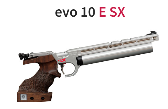 Steyr Luftpistole - EVO 10 E SX silber und schwarz; Variante Compact