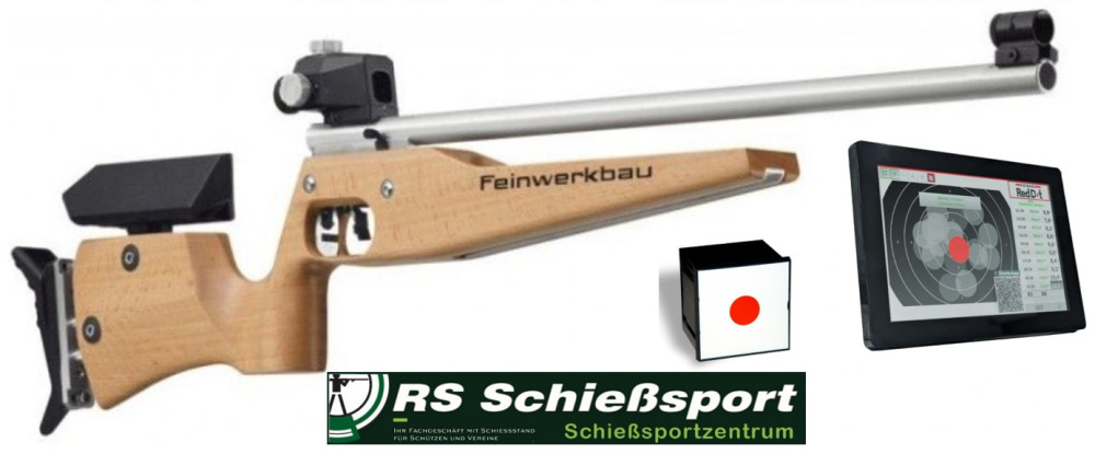 Feinwerkbau Simulator RedDot Gewehr Buche - Komplett Set - mit MiniView II